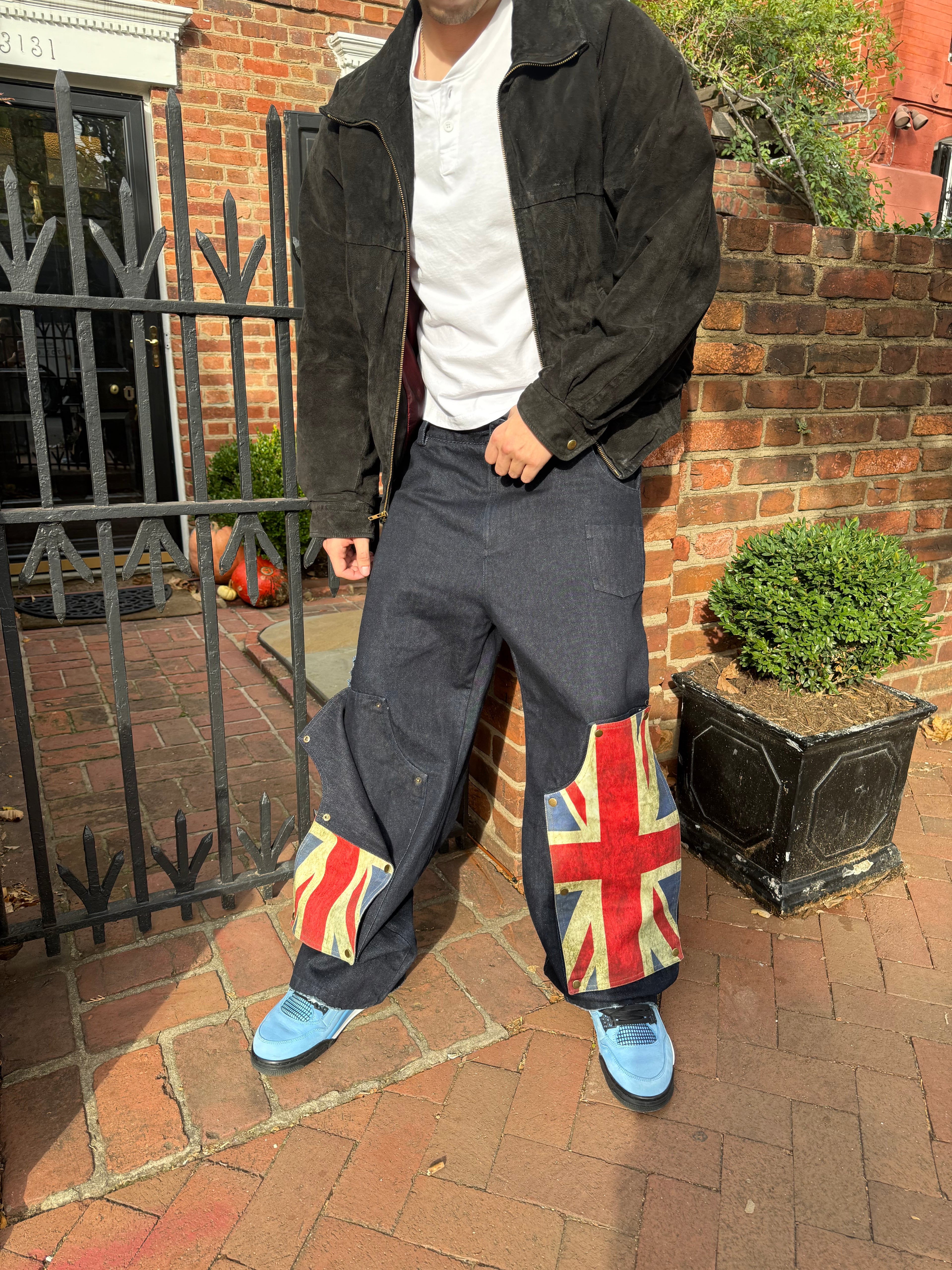 interchangeable raw denim carpenters