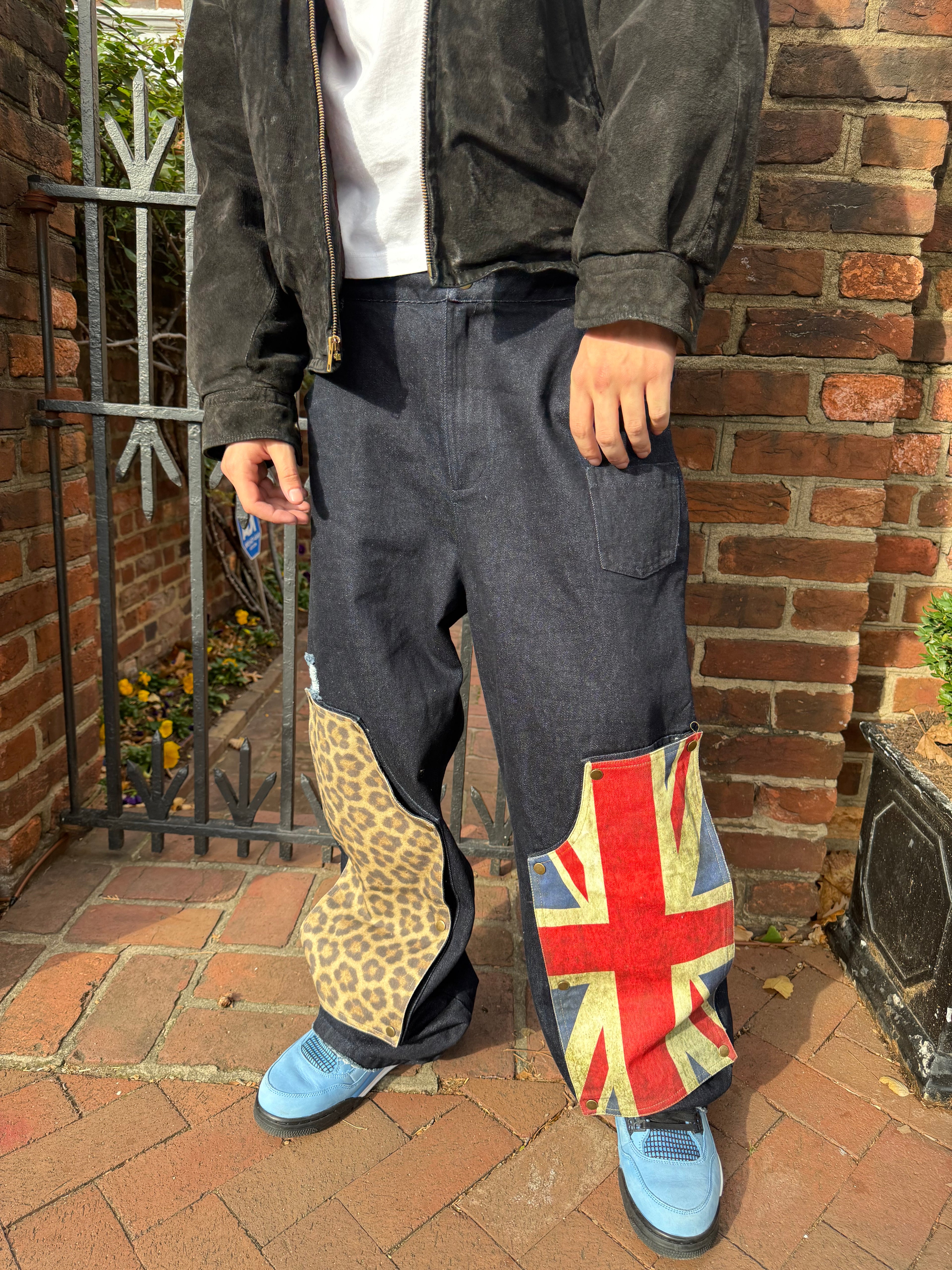 interchangeable raw denim carpenters